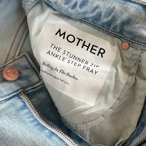 Mother denim stunner zip ankle step fray jeans size size 23 - Picture 2 of 5